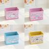 Hello Kitty Kuromi Cinnamoroll My Melody Pattern Foldable Desktop Storage Box For Makeup And Office Supplies