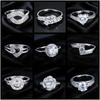 925 Sterling Silver Wedding Band Ring for Woman Temperament Finger Decoration Bijioux Heart Flower Leaf Designs High Quality