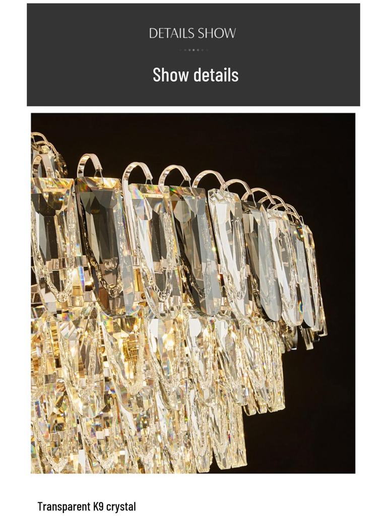 2025 Modern Minimalist Crystal Chandelier for Living and Dining Rooms