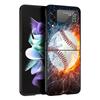 Baseball Sport Case For Samsung Galaxy Z Flip 7 6 5 4 3 Z Flip7 Flip6 Flip5 Flip4 5G Phone Cover Flip3 Folding Coque
