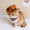 1 Set Kat Cowboy Kostuum, Verstelbare Cowboyhoed En Retro Bandana Sjaal, Schattige Kat Cowboy Outfit voor Katten Kleine Honden, Westelijke Stijl Huisdier Accessoires