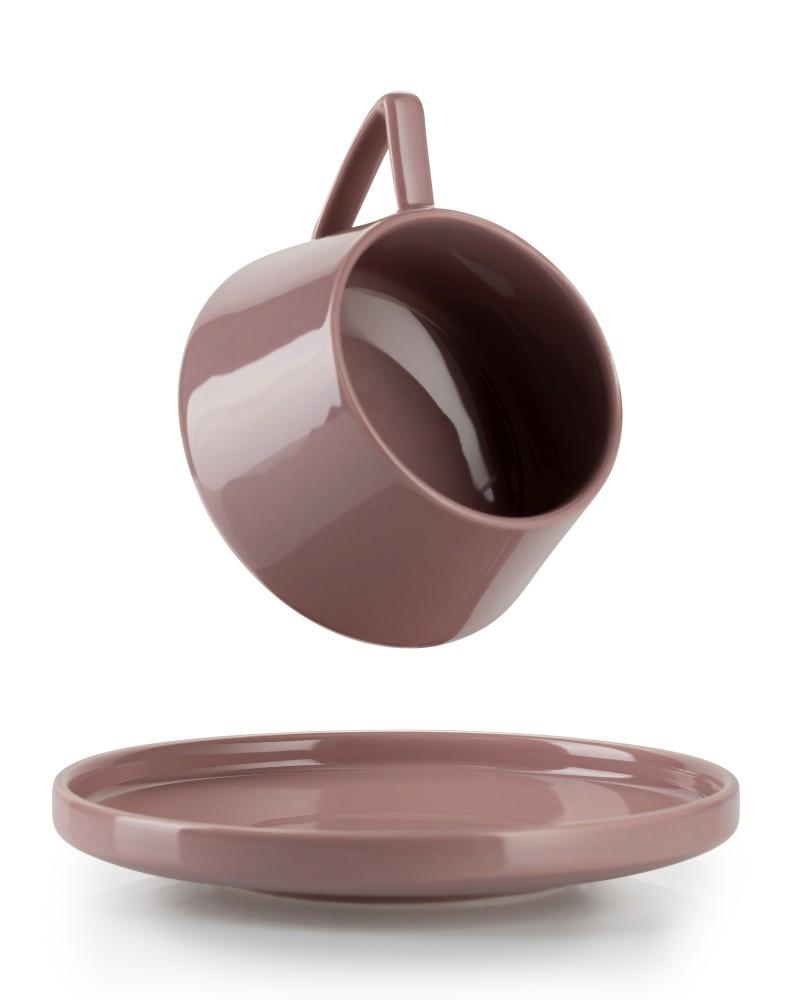 Filiżanka Ze Spodkiem Luna Pink