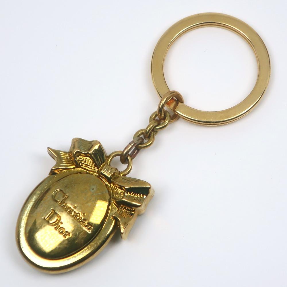 Dior key ring gold Plated Gold Women Used