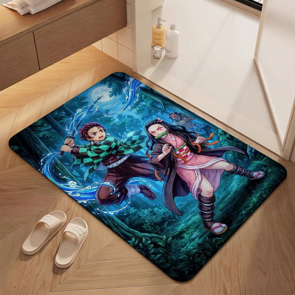 Demon Slayer Swordsmen Trio Patterned Rug Durable Easyclean Carpet For Bedroom Study Home Party Decor Birthday Gift