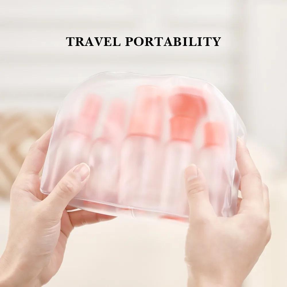 Travel Refillable Bottle Set Spray Lotion Shampoo Shower Gel Tube Bottling Empty Liquid Container Portable Travel Bottles Set