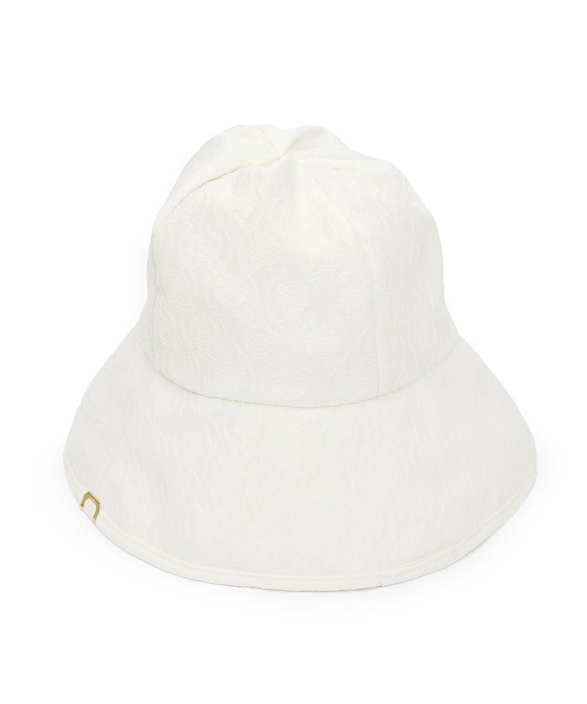 Eondeokeonteulolseutyudio Detachable Strap Bucket Hat Strap Bucket / Flower Pattern / Deep Milk