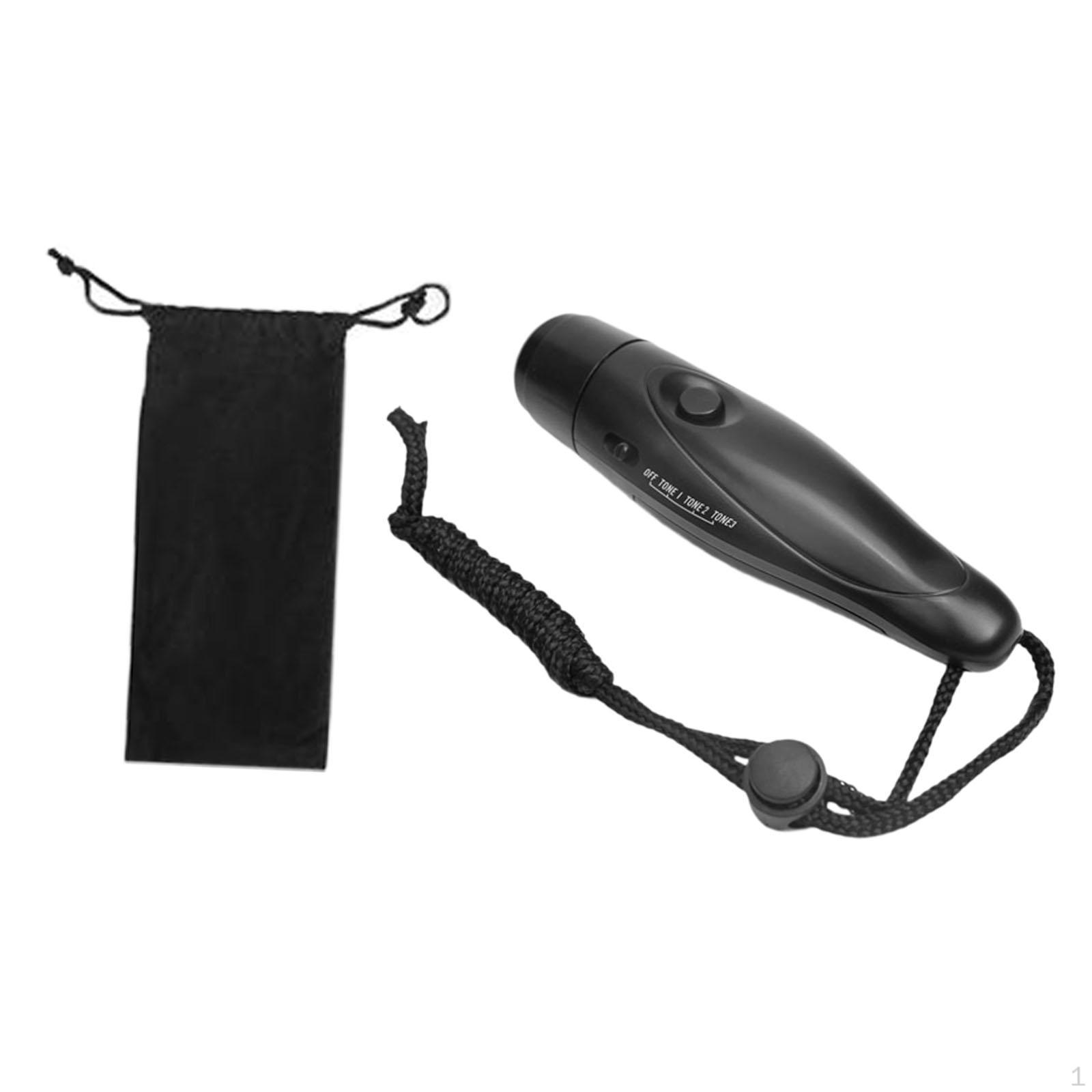 

Electric Whistle 3 Tones Handheld with Lanyard High Volume for Teachers Referees Emergency чорний