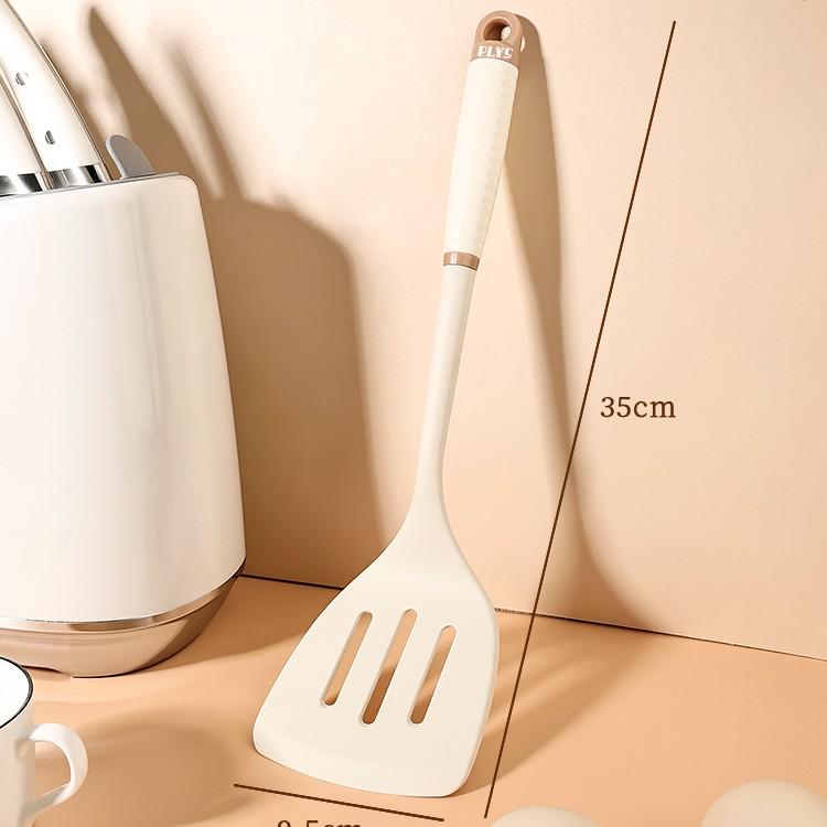 Silicone High-Temp Resistant Soup Ladle & Non-Stick Porridge Spoon with Anti-Scalding Handle.