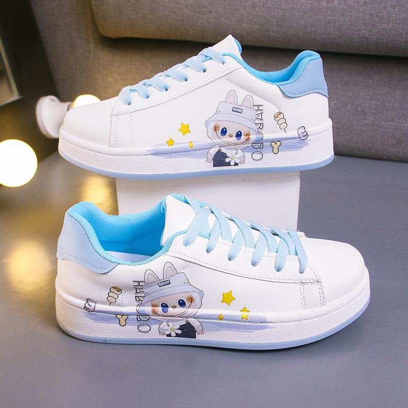 2025 little white shoes women's spring and autumn students board shoes soft-soled sports shoes versatile girls leather casual shoes non-slip