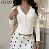 Women's Fashion Casual Spring Autumn Solid Color Print Long Sleeve V-Neck Blouses & Shirts