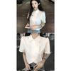 Chinese Style Shirts Women Modern Crop Pure Summer All-match Sweet Girl Irregular Fashion Lady Elegant Thin