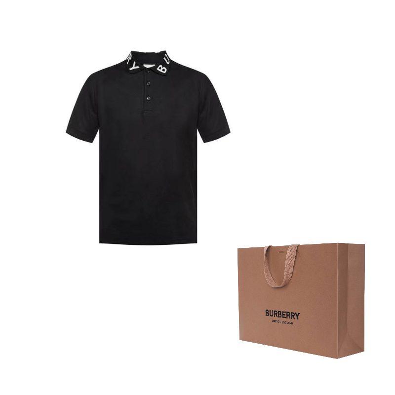 Burberry Men Ryland Collar Logo Polo Black 80134991