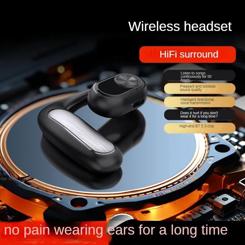 Single Ear Open Ear TWS Wireless Headphones with Long Battery Life Bluetooth 5.3 Gaming Headset