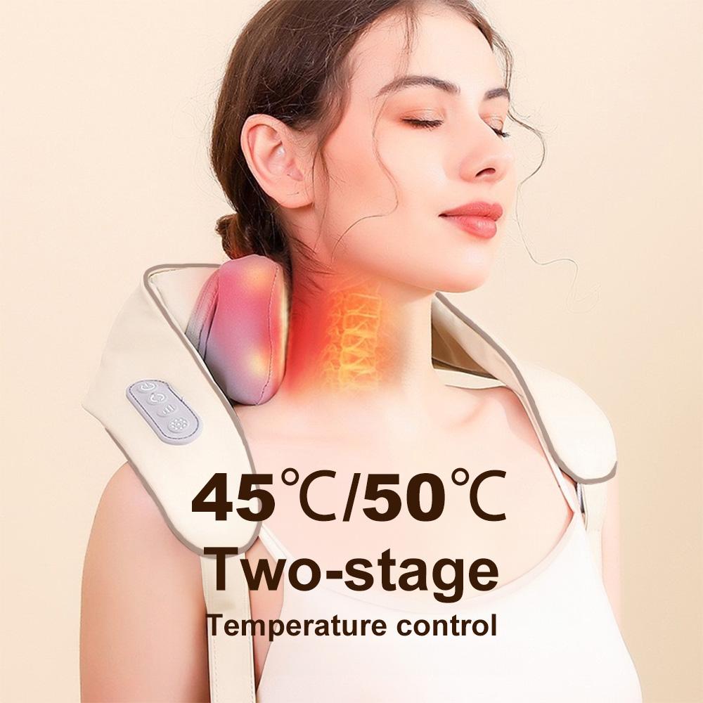 Xiaomi Relaxation Massager 3D Heated Deep Kneading Rechargeable Massage Cushion for Neck Shoulder for Relieving Stress at Home Office