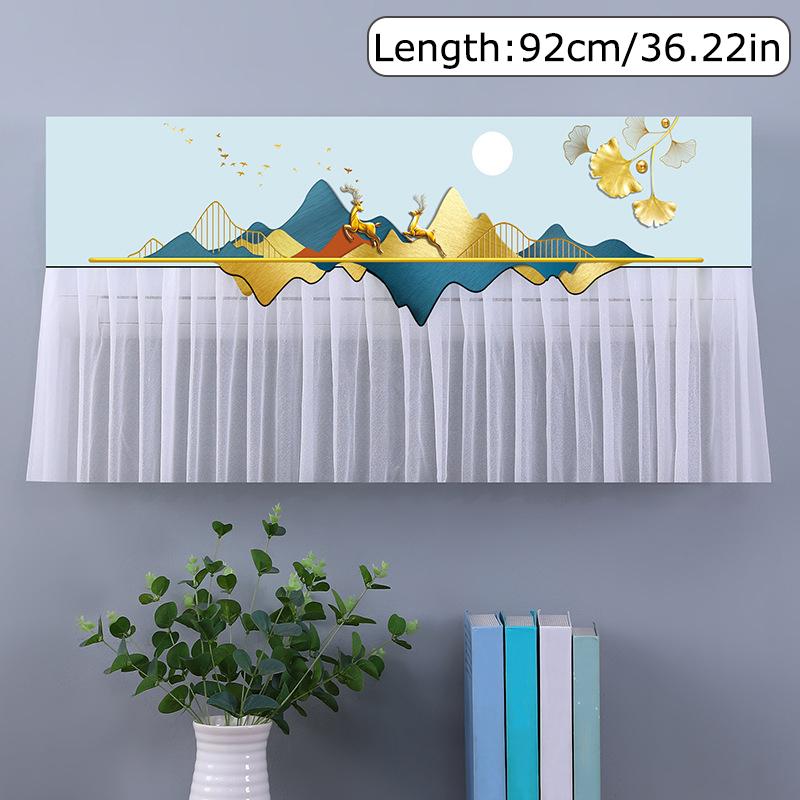 

1 шт. Пылезащитный Дышащий Ветрозащитный Моющийся Пылезащитный чехол для кондиционера Для помещения Полиэстер Удобный Минималистичный дизайн Универсальный чехол