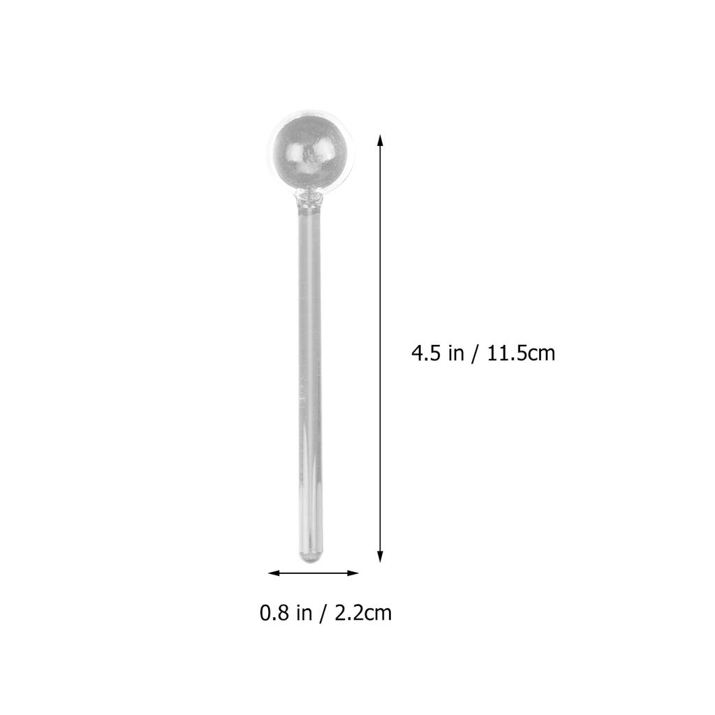 Long Handle Glass Spoons Clear Dessert Beautiful Glass Flatware Coffee Stirring Spoons Tea Spoons for Home Party Bar