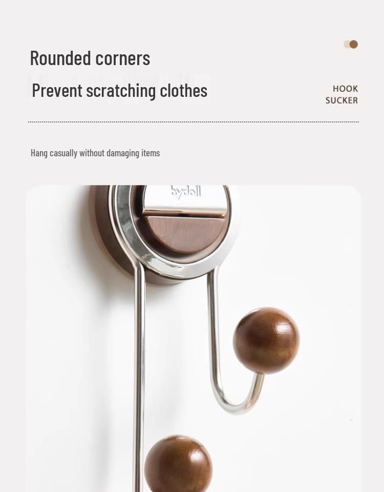 Strong Load-Bearing Suction Cup Wall Hook for No-Drill Bathroom & Door Hanging