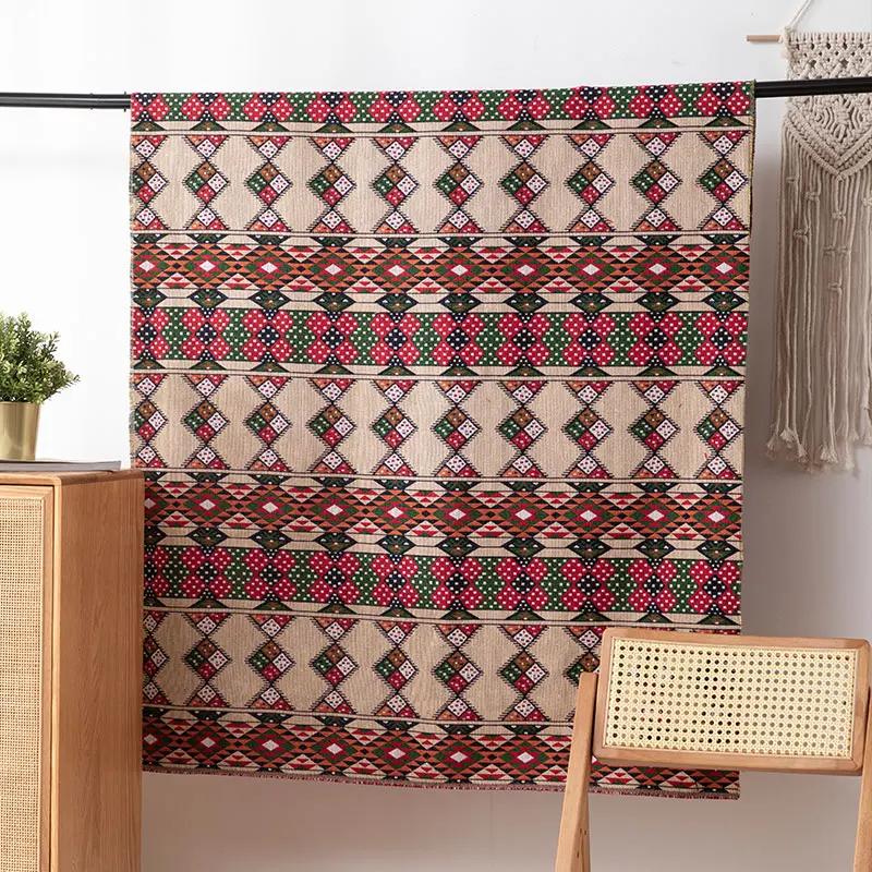 

Wide150cm Chinese Style Red Chenille Jacquard Fabric for Upholstery Pillowcases Curtains Sewing Skin Friendly Textile Breathable 100x150cm