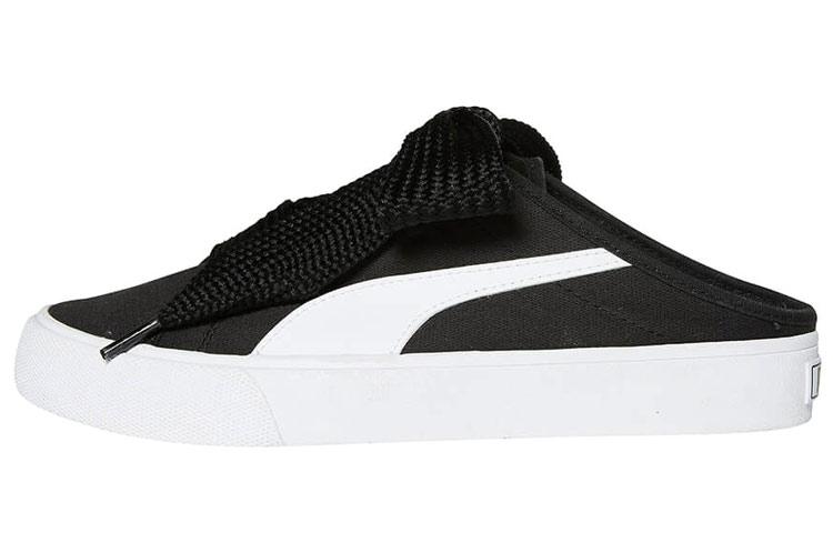PUMA Bari Mule Ribbon Black White Women s 382331-01 35.5