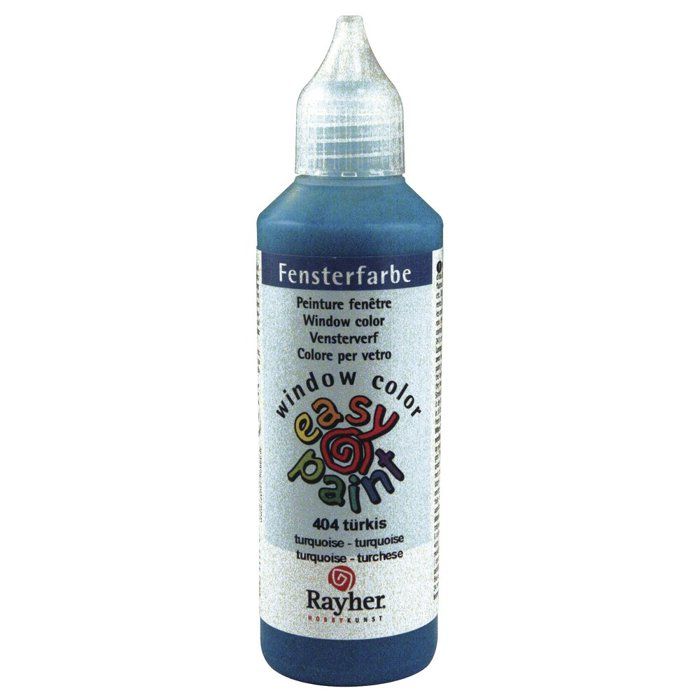 Window Paint - Rayher - Easy Paint - 80 ML Bottle - Lemon Color - Repositionable
