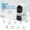 Hot-Selling 2K Dual-Screen Pan-Tilt Indoor Wireless Camera with One-Key Call & WiFi Monitoring