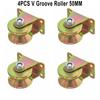 4PCS V-Groove Track Wheel 50mm Heavy Duty Sliding Gate Roller with Bracket