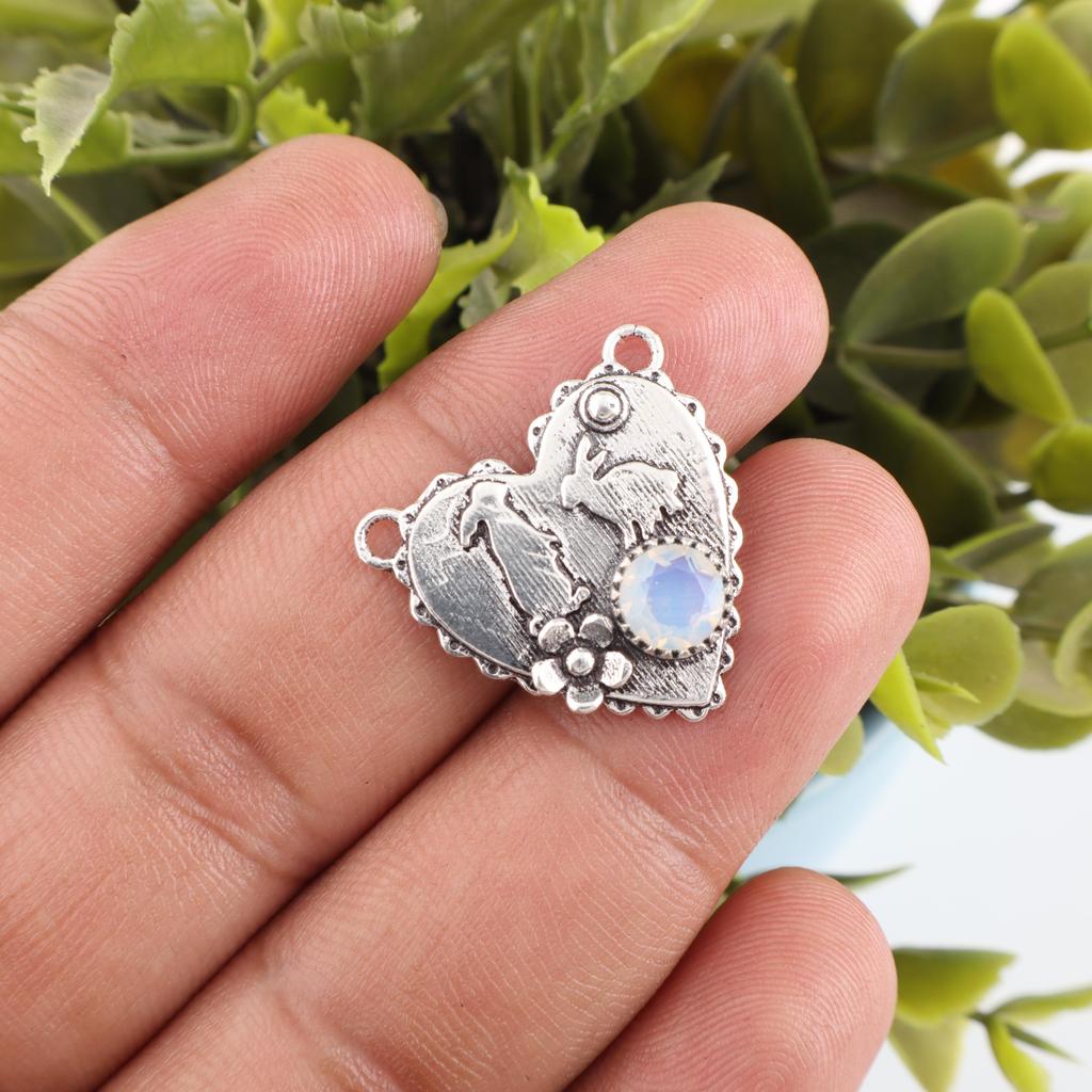 Milky Opal 925 Solid Sterling Silver Pendant, Handmade Gemstone Pendant Jewelry, Gifts For Wife Brand New Pendant