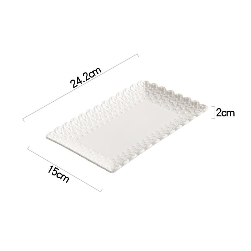 

Рельефный цветок Керамическая прямоугольная тарелка Рыбная тарелка Суши-тарелка Десертные тарелки для закусок Молекулярная кухня Специальная столовая посуда