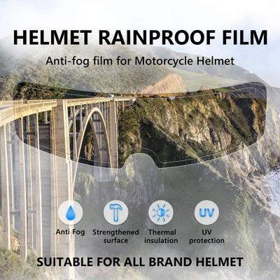 Universal Motorcycle Helmet Clear Patch Film Anti-fog Film Motocross Film Sticker And 1PC Coating Nano Helmet Rain W8U0