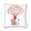 Bear Cartoon Cute Bubu Dudu Pillowcase Printing Polyester Cushion Cover Decorative Throw Pillow Case Cover Home Zipper 45*45Cm