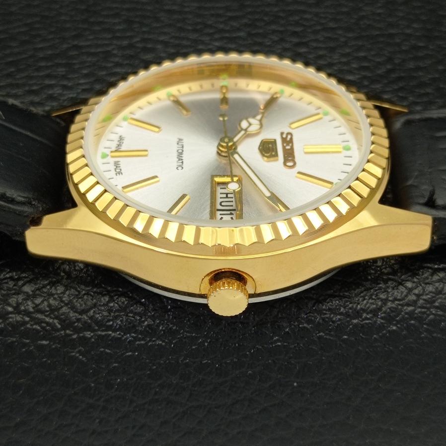 REFURBISHED VINTAGE SEIKO 5 AUTO 6309A JAPAN MENS SILVER DIAL WATCH A425920-2 RL620a-a425920