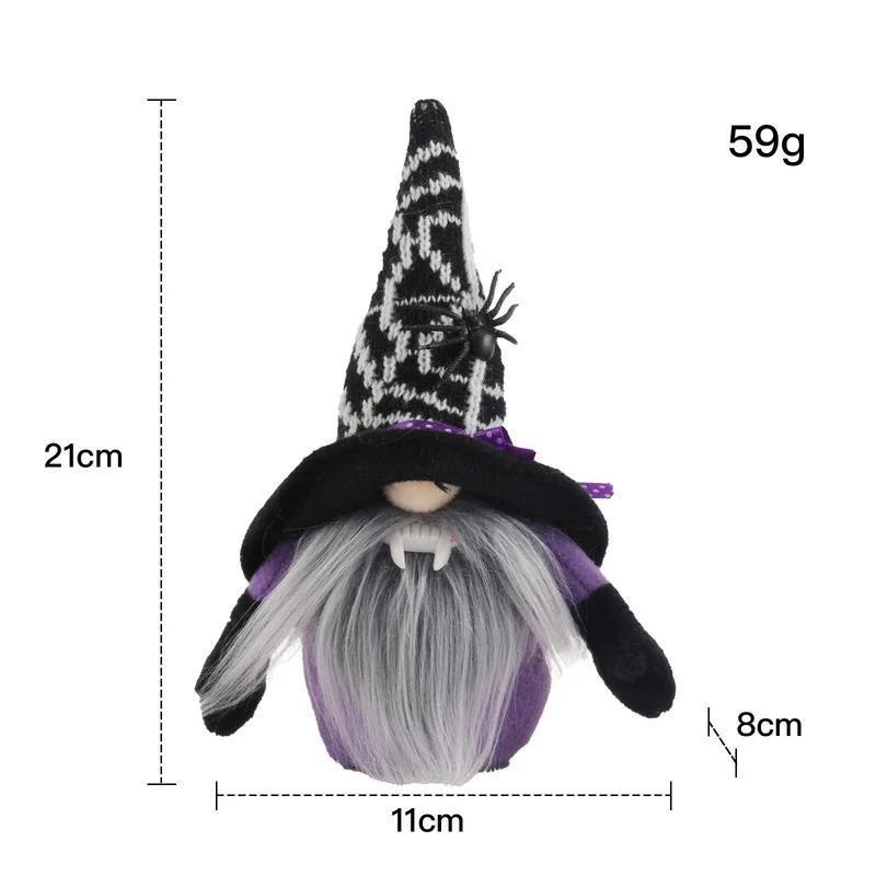 

Halloween Decoration Faceless Dwarf Doll Ornament Doll Spider Bat Arrangement Decoration Ornament Party Ornament Christmas Gift чёрный