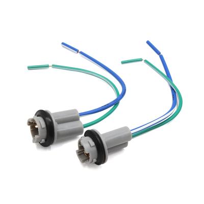 ACROPIX Car LED Light Wire Harness Socket Connector Universal T10 W5W Gray 2pcs