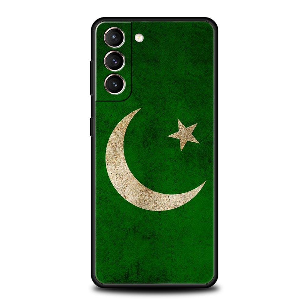 Soft TPU Phone Case For Samsung Galaxy S25 S24 S23 S22 S21 Ultra S20 FE 5G S10 S10E Plus Pakistan Flag Black Cover
