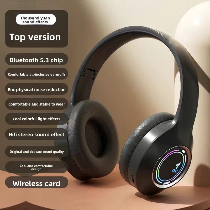 

Светящаяся Bluetooth-гарнитура, Гарнитура, Высокоценная игровая карта для киберспорта, Складная гарнитура, Универсальная.