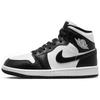 Jordan Air Jordan 1 Abrasion Resistant Mid Top Vintage Basketball Shoes Women's Black White Brown DV0991-101(Team96-S-BOX)