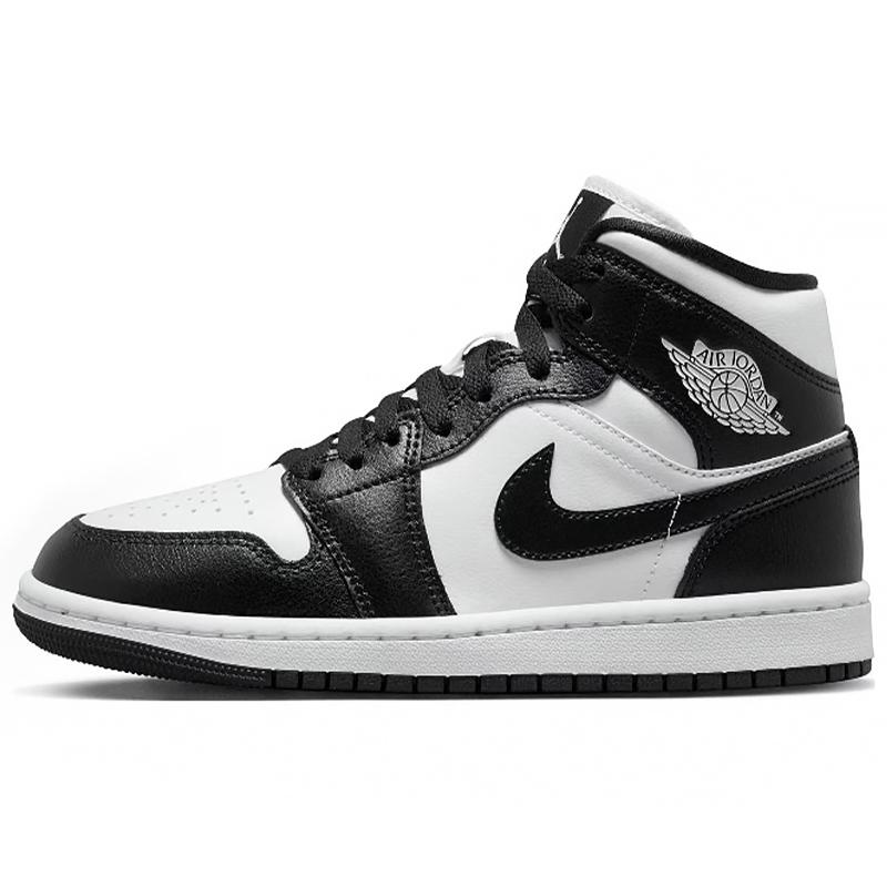 Jordan Air Jordan 1 Abrasion Resistant Mid Top Vintage Basketball Shoes Women's Black White Brown DV0991-101(Team96-S-BOX)