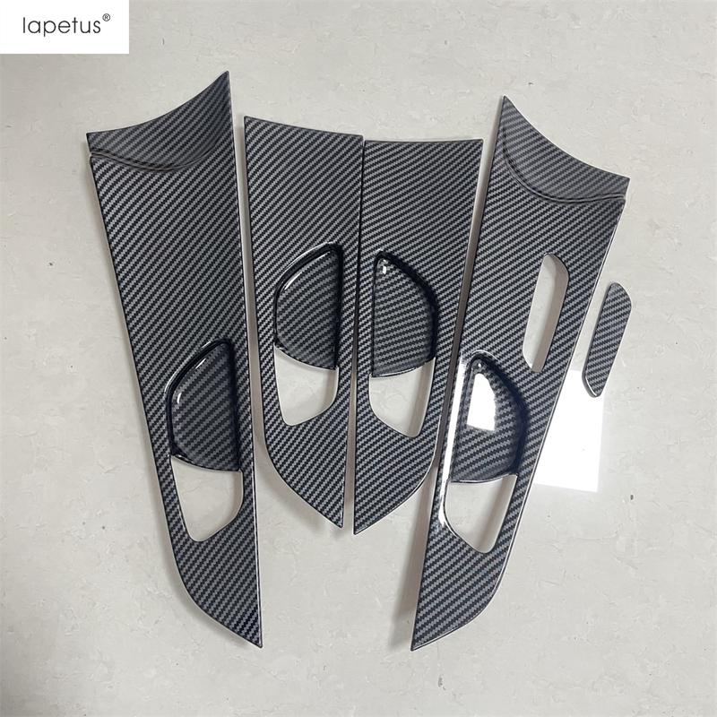 Car Inner Door Armrest Handle Bowl Frame Cover Trim For Kia Forte / Cerato / K3  -  Carbon Fiber Accessories Interior