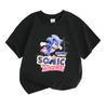 Cute Blue Running Hedgehog Print Kids Unisex Crew Neck Short Sleeve T-Shirt, 100% Cotton Casual Soft Breathable Tees for Boys Girls Daily Wear Summer