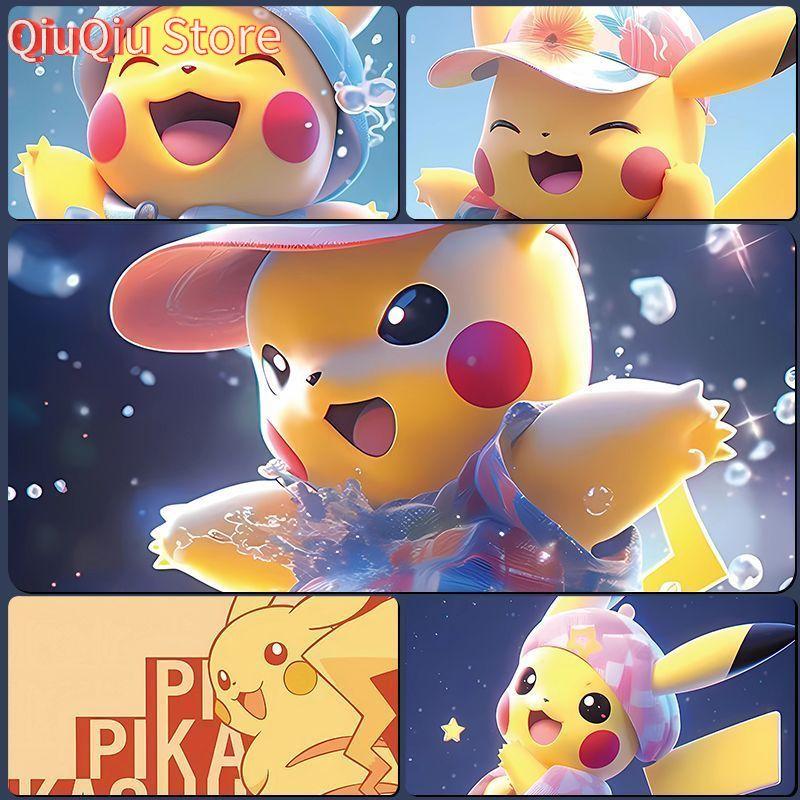 Pikachu Cute Mouse Pad HD Printing Large Seaming Waterproof Mouse Pad Antislip Gaming Mouse Pad