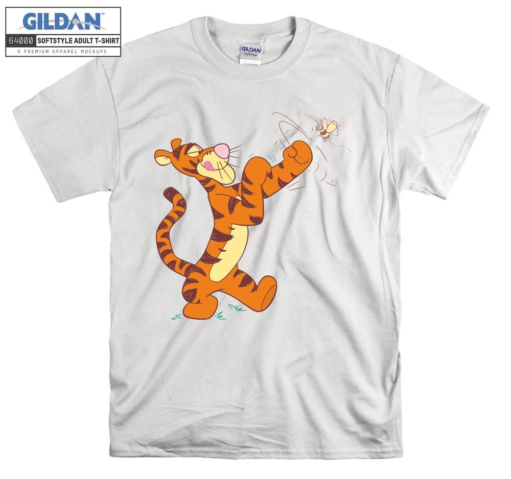 

Winnie The Pooh Cute Tigger T-shirt Playing T shirt Men Women Unisex Tshirt 5633 2XL
