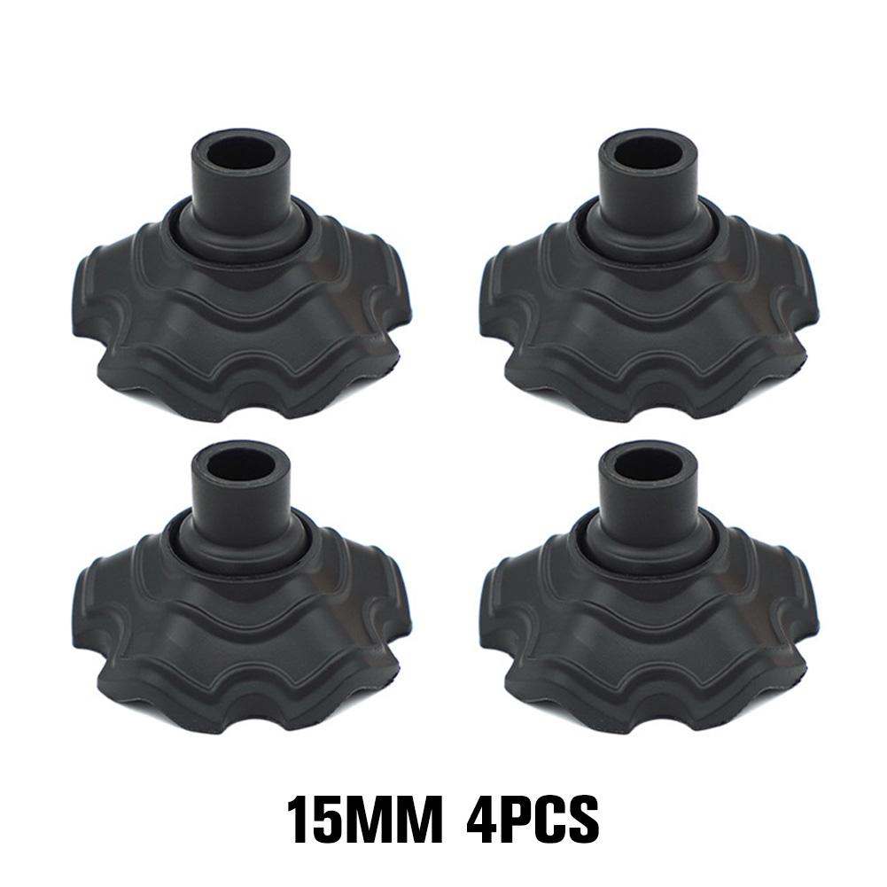 4 STÜCKE Outdoor Camping Mondstuhl Fußabdeckungen Rutschfest und Einsinkschutz Drehbare Fußpolster Campingzubehör