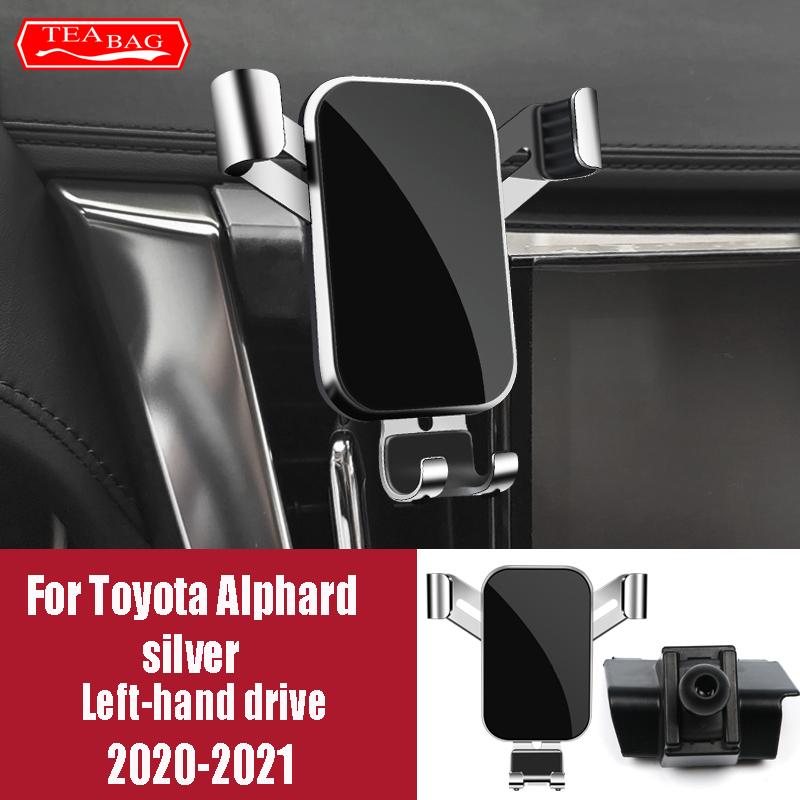 Car Styling Phone Holder For Toyota Alphard 2015-2019 2020 2021 LHD RHD Auto Gravity GPS Navigation Bracket Interior Accessories