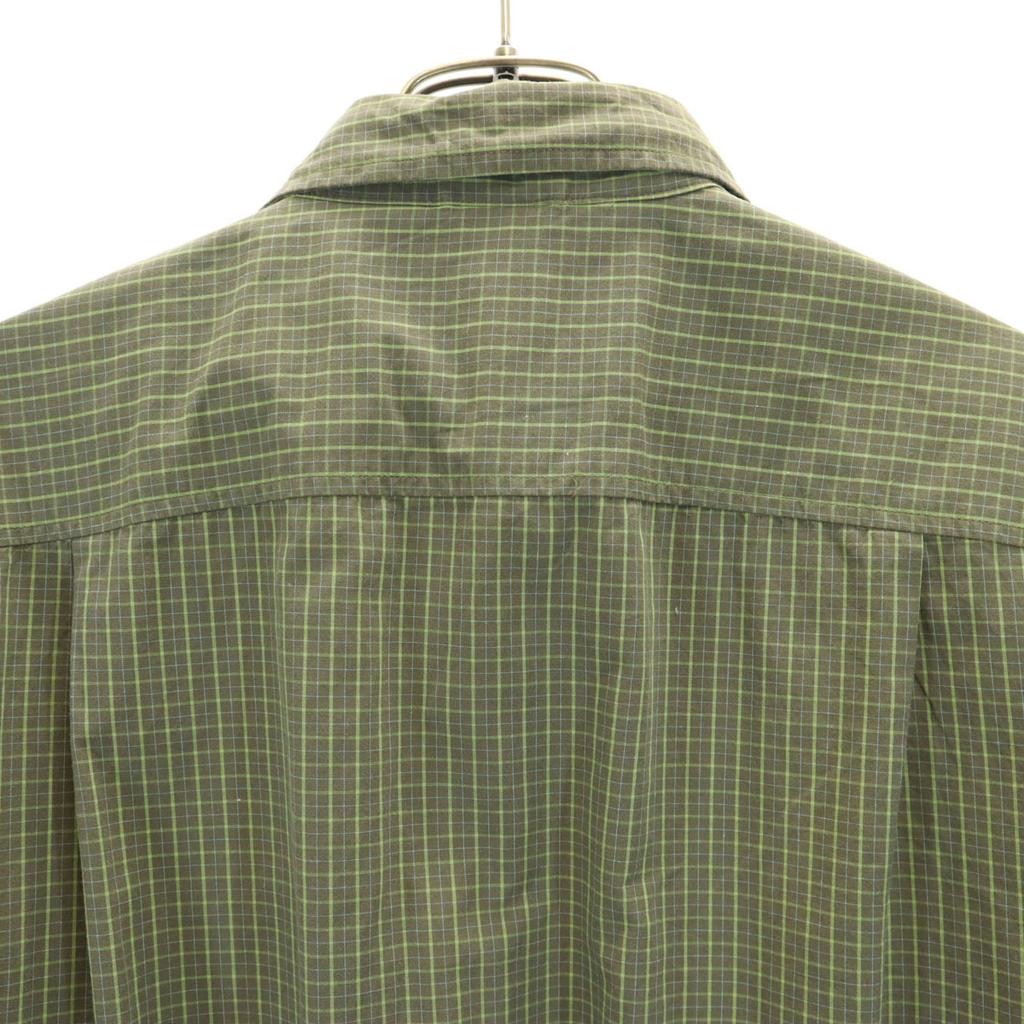 Gap Check Short Sleeve Shirt M Khaki Men's Used