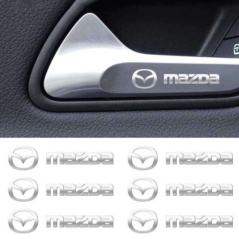 2025 Hot Car Metal Emblem Wiper Stickers Reflective Decor Decals for Mazda 2 Mazda 3 MS Mazda 6 CX-5 CX3 Accessories
