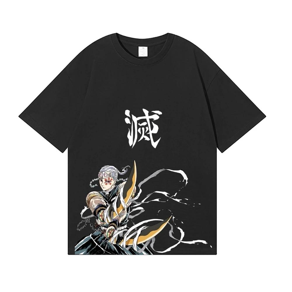 2026 New Demon SlayerUzui Tengen Japanese Style Classic Tee High-quality Streetwear T-shirts Suitable for Both Men Women Summer