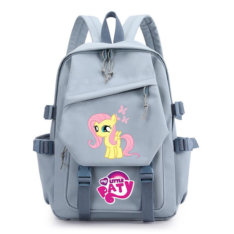 Pony Poly Rainbow Pony Printed Student School Bag Large Capacity Primary And Secondary School Student School Bag Children'S Backpack