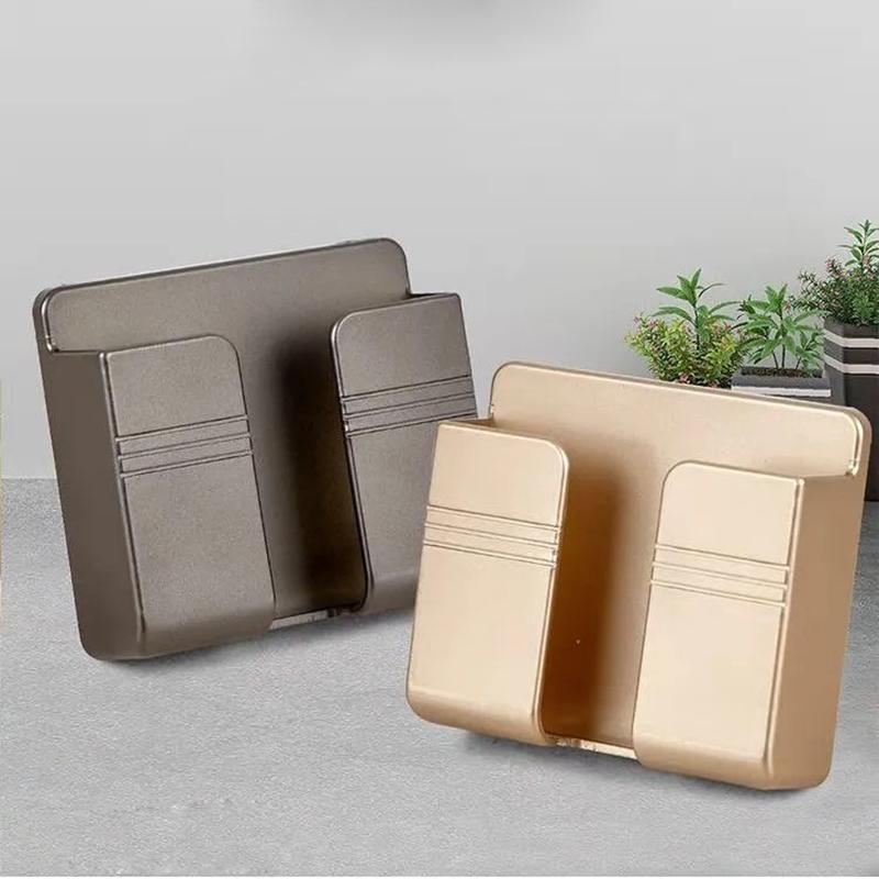 

Wall Charger Holder Mobile Phone Hanging Stand Mount Bracket Multifunctional Hanger Shelf Home Storage Organization Tool Yellow