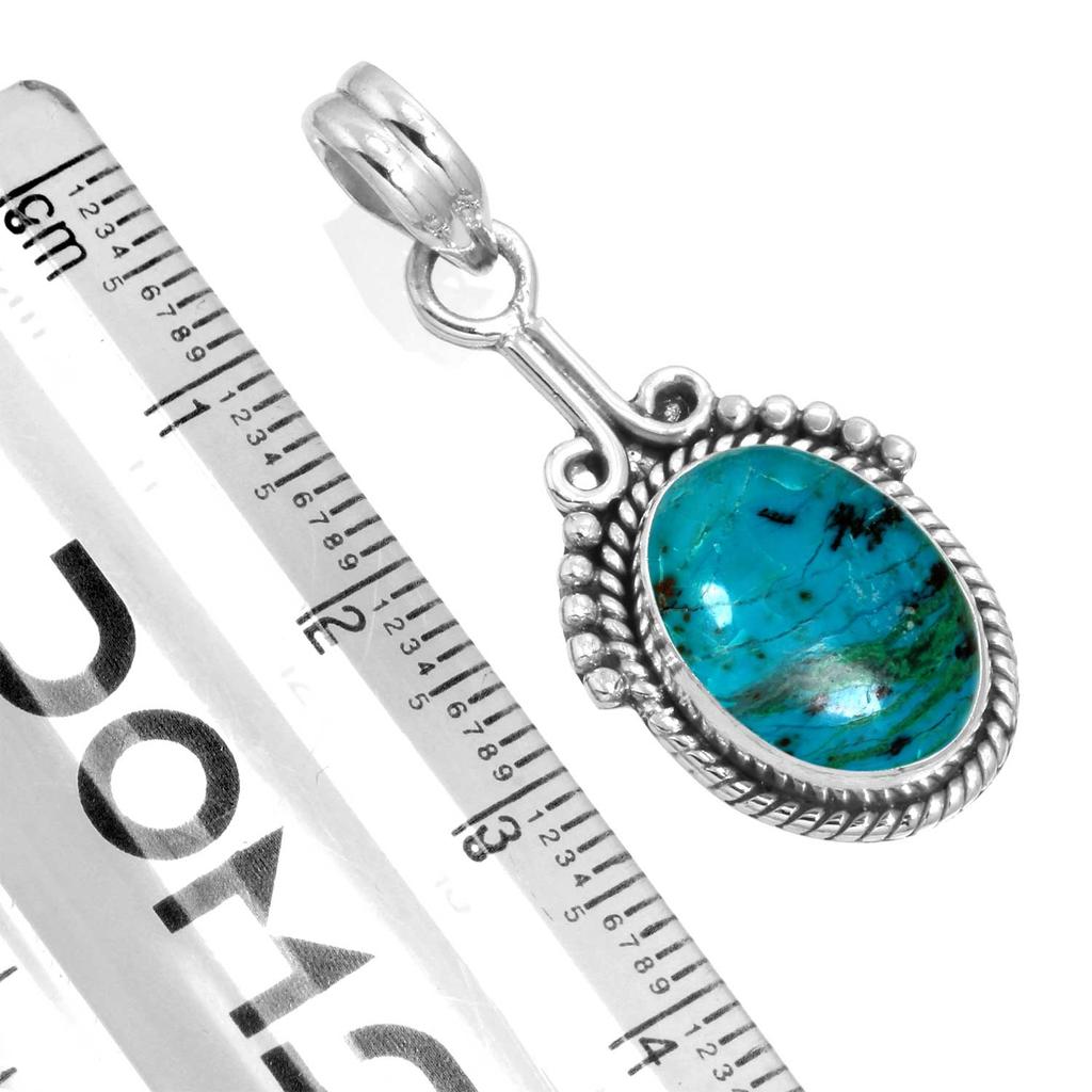 925 Sterling Silver Pendant Women Gemstone Handmade Jewelry Easter Gift Amazonite Angelite Blue Opal Botswana Agate Mohave Azurite Chrysocolla Fashion