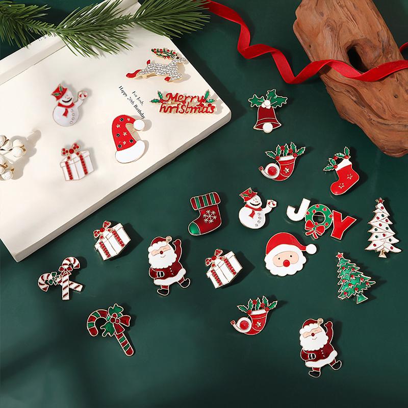 1PC Luxury Exquisite Christmas Decoration Fashion Jewelry Gift Party Christmas Brooch Pin